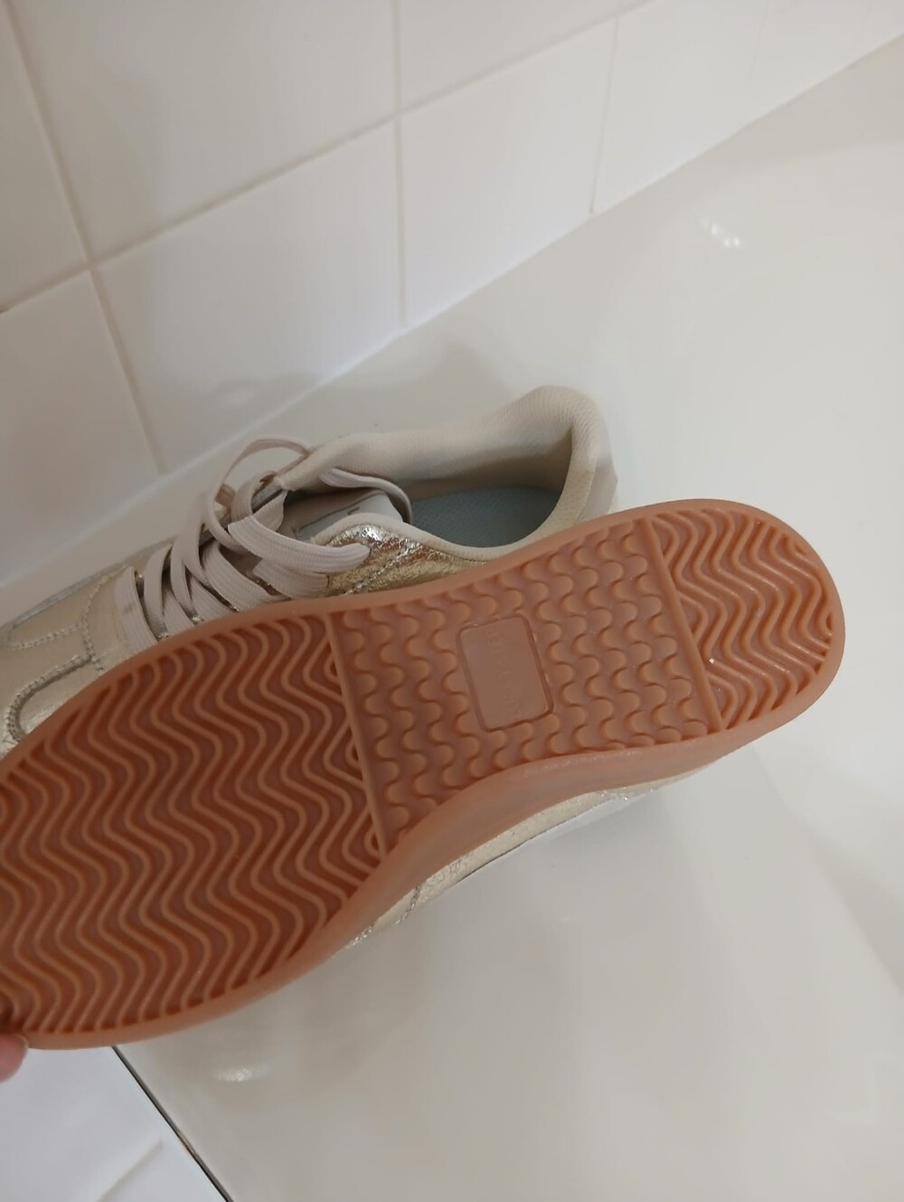NEW Gold Comfort Sneakers - Picture 4 of 5